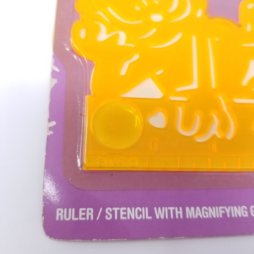 Mead Garfield Cat Guide Ruler/Stencil Magnifier - Picture 6 of 7